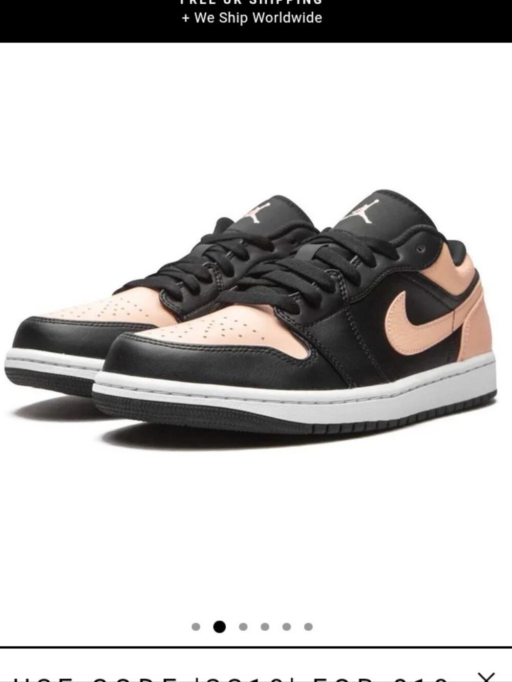 Men Nike Air Jordan 1 Low - Artic Orange White  Sneakers